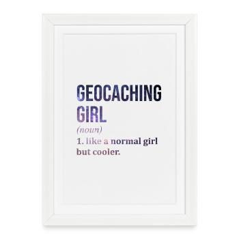 Géocaching Géocaching Géocaching - Affiche encadrée (27 × 37 cm) - blanc - Devant