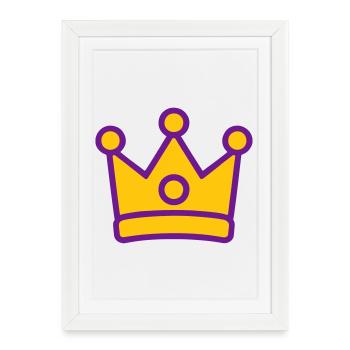 Crown! - Framed poster (27 × 37 cm) - white - Front