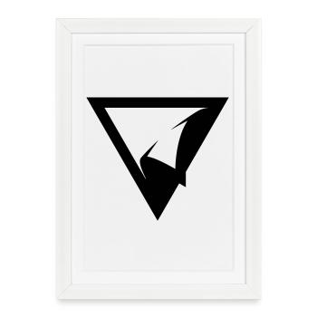 TRIANGLE PATCH - Framed poster (27 × 37 cm) - white - Front