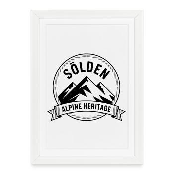 Sölden - Souvenir Design - Affiche encadrée (27 × 37 cm) - blanc - Devant