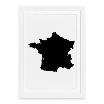France Pays - Affiche encadrée (27 × 37 cm) - blanc - Devant