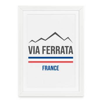Via Ferrata France - Framed poster (27 × 37 cm) - white - Front