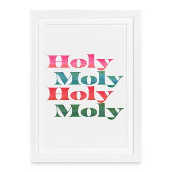 Holy Moly Lettering - Framed poster (27 × 37 cm) - white - Front