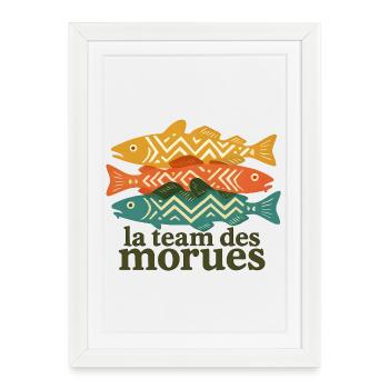 Tricolor geometric cod - Framed poster (27 × 37 cm) - white - Front