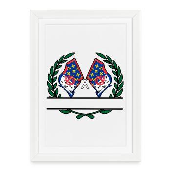 Pays_de_la_Loire_lauwerkrans - Framed poster (27 × 37 cm) - white - Front