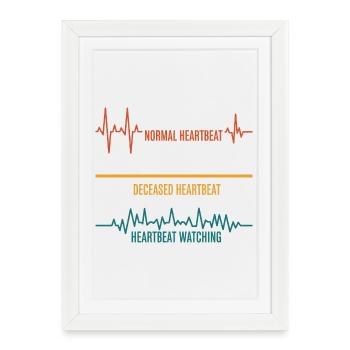 Variations du battement cardiaque Pression - Affiche encadrée (27 × 37 cm) - blanc - Devant