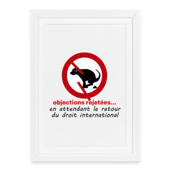Objections_rejetees - Affiche encadrée (27 × 37 cm) - blanc - Devant