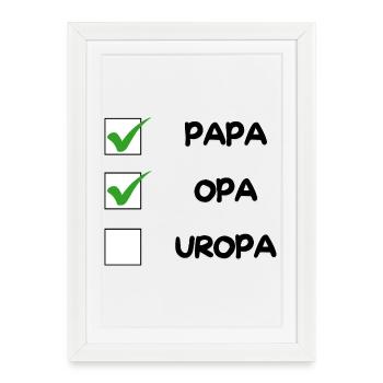 Liste de contrôle OPA - Affiche encadrée (27 × 37 cm) - blanc - Devant