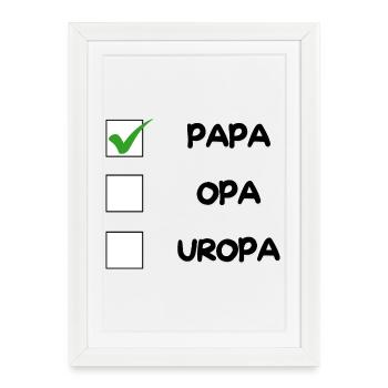PAPA Checklist - Framed poster (27 × 37 cm) - white - Front