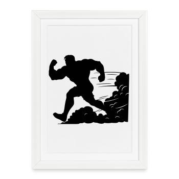 Runner - Framed poster (27 × 37 cm) - white - Front