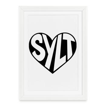 Sylt au cœur - Affiche encadrée (27 × 37 cm) - blanc - Devant
