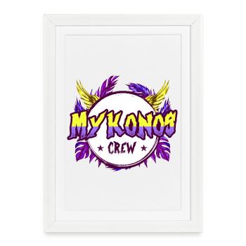Mykonos Crew Colorful - Framed poster (27 × 37 cm) - white - Front