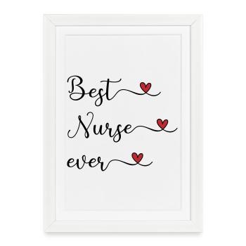 Nurse - best nurse - Framed poster (27 × 37 cm) - white - Front
