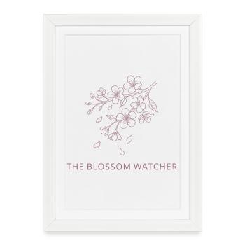 The Blossom Watcher - Illustrations de la saison Spring Snow UK - Affiche encadrée (27 × 37 cm) - blanc - Devant