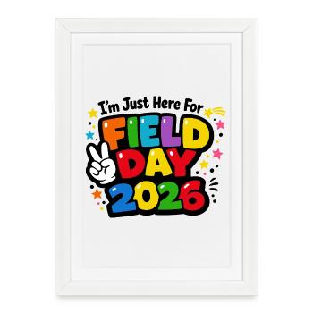 Journée Sportive École 2026 Design Coloré Enfant - Affiche encadrée (27 × 37 cm) - blanc - Devant