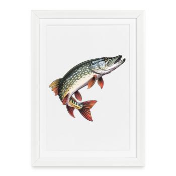 Piquets sauteurs - Affiche encadrée (27 × 37 cm) - blanc - Devant
