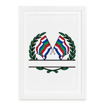 Schier Laurel Custom – Édition Île - Affiche encadrée (27 × 37 cm) - blanc - Devant