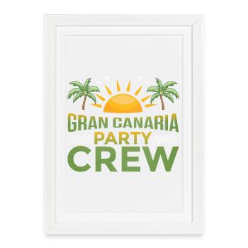 Équipe de la fête de Gran Canaria - Affiche encadrée (27 × 37 cm) - blanc - Devant