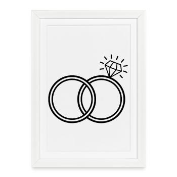 Diamond Ring - Framed poster (27 × 37 cm) - white - Front