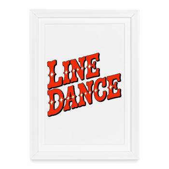 Ambiances de danse en ligne - Affiche encadrée (27 × 37 cm) - blanc - Devant