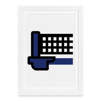 Filet de tennis de table Tournoi de tennis de table Tennis de table - Affiche encadrée (27 × 37 cm) - blanc - Devant
