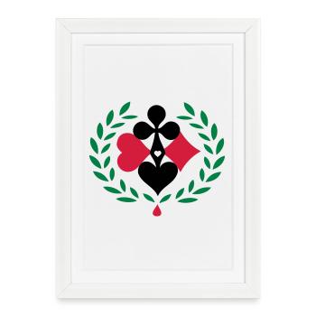 Poker Game Lucky - Framed poster (27 × 37 cm) - white - Front