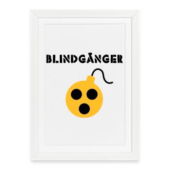 Blindgänger - Gerahmtes Poster (27 × 37 cm) - Weiß - Vorne