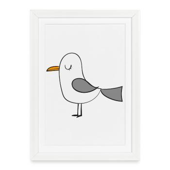 gull - Framed poster (27 × 37 cm) - white - Front