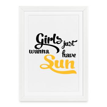 sun - Framed poster (27 × 37 cm) - white - Front