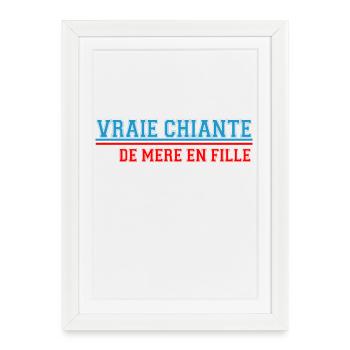 T shirt Humour Patriotique Femmes En Folie - Affiche encadrée (27 × 37 cm) - blanc - Devant