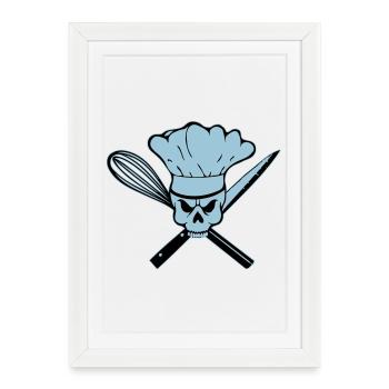 Cuire le crâne du pirate ou du rebelle - Affiche encadrée (27 × 37 cm) - blanc - Devant