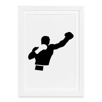 boxing_1 - Affiche encadrée (27 × 37 cm) - blanc - Devant