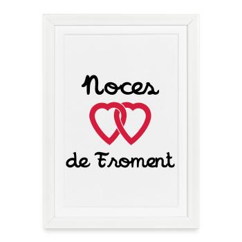 Noces de Froment - Affiche encadrée (27 × 37 cm) - blanc - Devant