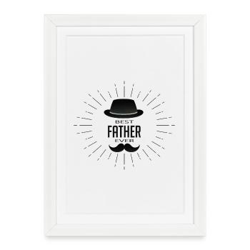 Meilleur père de tous les temps - Affiche encadrée (27 × 37 cm) - blanc - Devant
