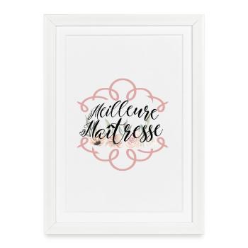meilleure maitresse - Affiche encadrée (27 × 37 cm) - blanc - Devant