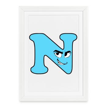 N - Affiche encadrée (27 × 37 cm) - blanc - Devant
