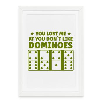 Conception de domino - Affiche encadrée (27 × 37 cm) - blanc - Devant