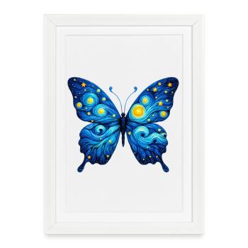 Butterfly - Framed poster (27 × 37 cm) - white - Front