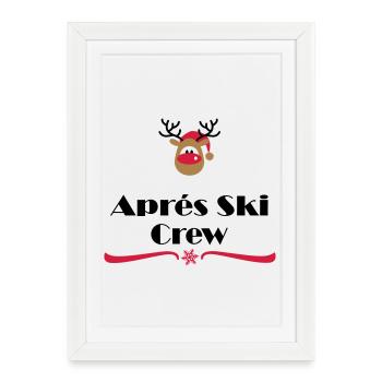 Après-ski - Affiche encadrée (27 × 37 cm) - blanc - Devant