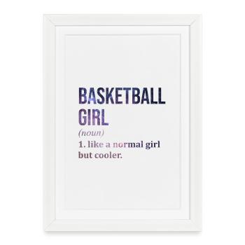 Basketball Basketball Basketball - Affiche encadrée (27 × 37 cm) - blanc - Devant
