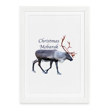 Christmas Mobarak - Framed poster (27 × 37 cm) - white - Front