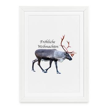 Fröhliche Weihnachten - Framed poster (27 × 37 cm) - white - Front