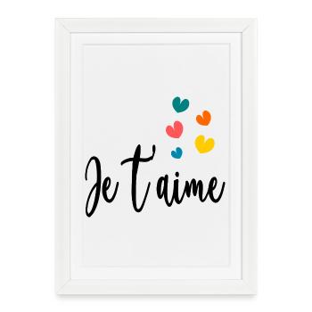 LOVE. COUPLE. JUST MARRIED. EVJF. VALENTINE'S DAY. - Framed poster (27 × 37 cm) - white - Front