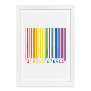Code-barres gay - Affiche encadrée (27 × 37 cm) - blanc - Devant