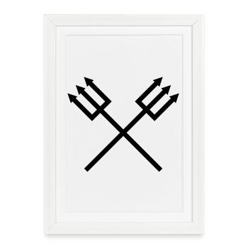 Trident - Affiche encadrée (27 × 37 cm) - blanc - Devant