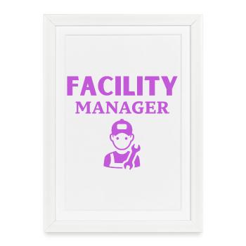 Gestionnaire d’installations - Affiche encadrée (27 × 37 cm) - blanc - Devant