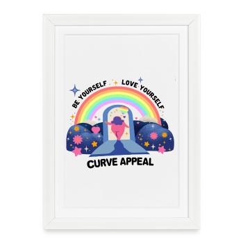 Rainbow Graphics Pride and Acceptance – Love - Framed poster (27 × 37 cm) - white - Front