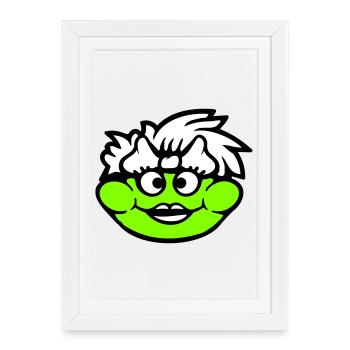 Frog Woman Pretty Toad Funny Female Girl - Framed poster (27 × 37 cm) - white - Front