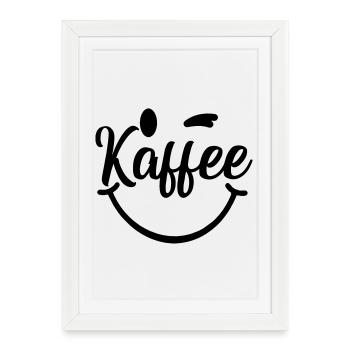 Kaffee_smile - Gerahmtes Poster (27 × 37 cm) - Weiß - Vorne