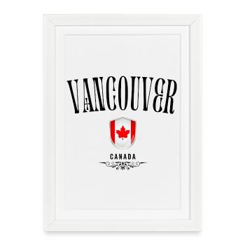 Souvenir Vancouver, Vancouver Canada - Framed poster (27 × 37 cm) - white - Front